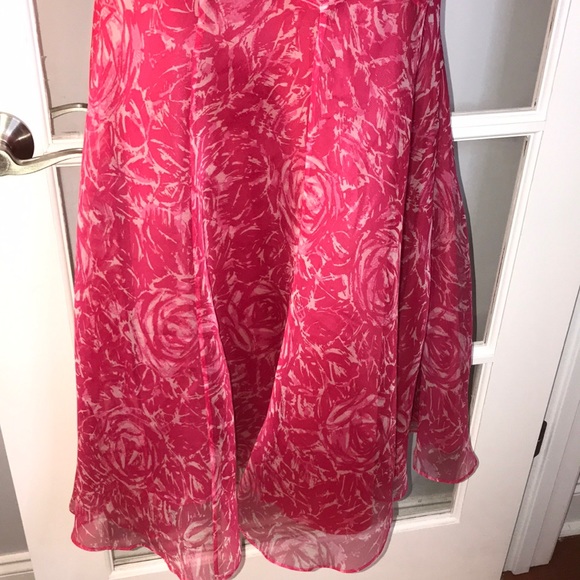 TALBOTS pink pure silk dress size 8 - Picture 3 of 9